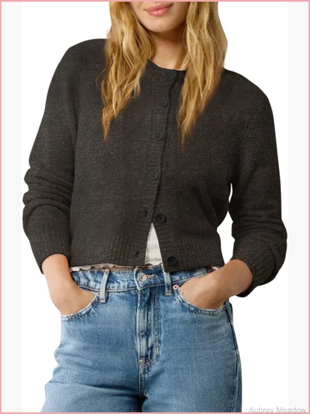 Cropped Cardigan Sweater Lightweight Long Sleeve Y2K Fall Spring Layering